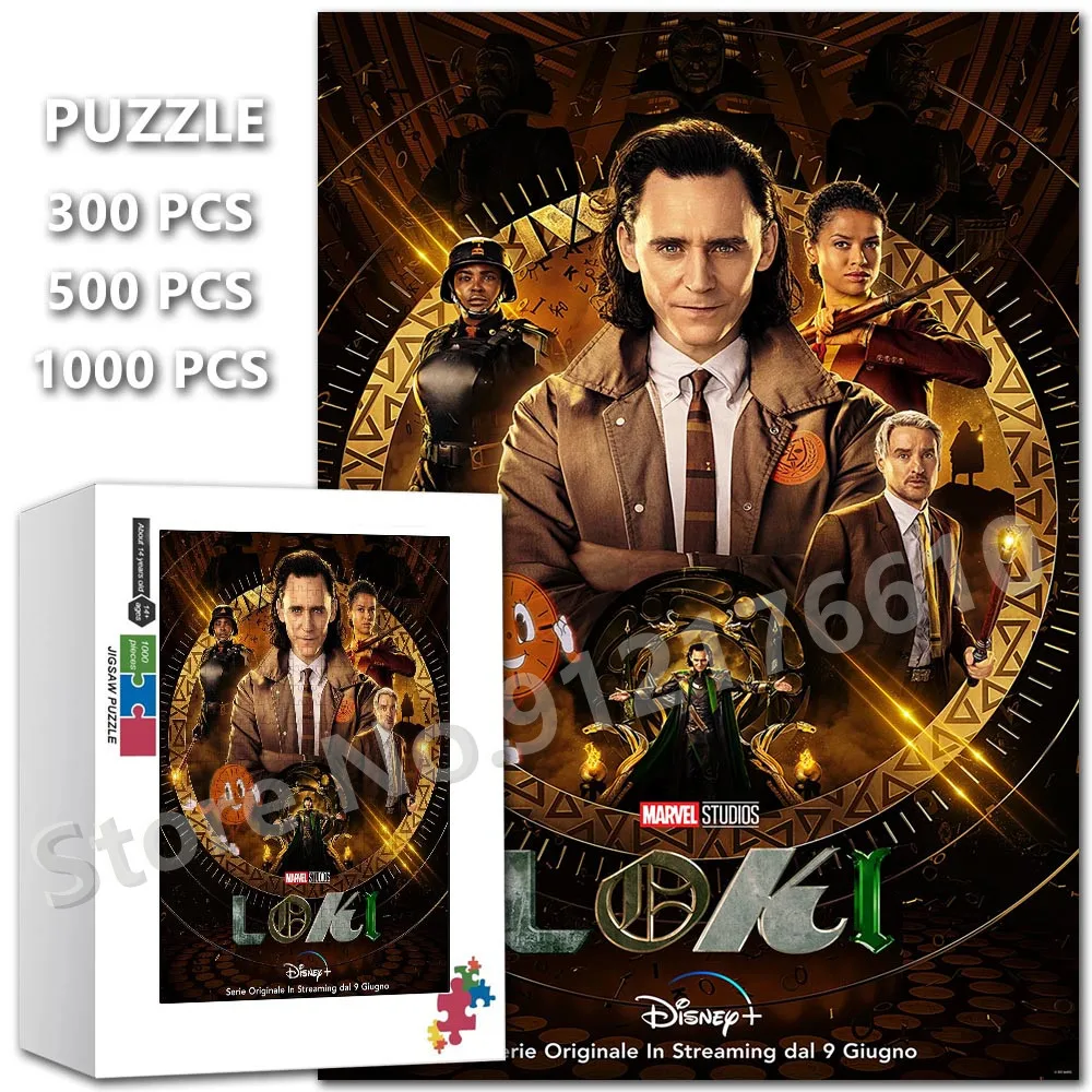 

Disney Superhero Loki Thor 108/200/300/500/1000 Pieces Jigsaw Puzzles Movies Decompress Educational Puzzle Christmas Gift