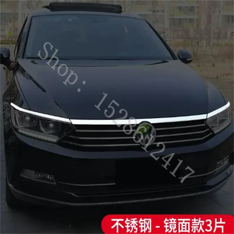 CAR ACCESSORIES FOR VW/VOLKSWAGEN PASSAT B8 FRONT HOOD BONNET GRILL LIP MOLDING COVER TRIM BAR GARNISH STYLING 2017 2018 -2023