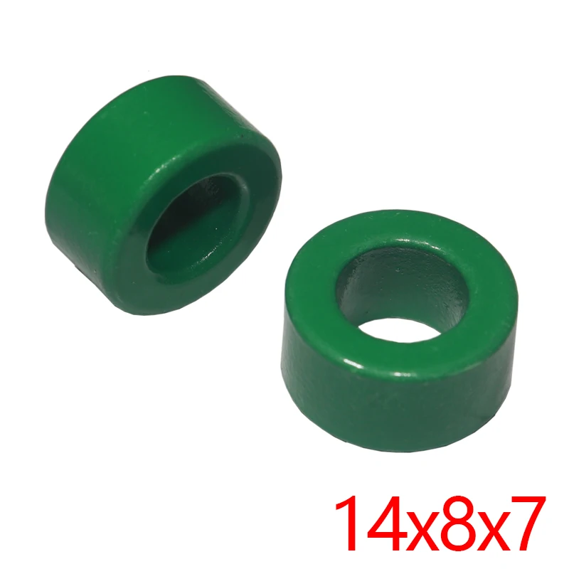 【10-5PCS】14X8X7MM Anti-interference Core Filter Inductance Transformer Green Ferrite Magnetic Ring