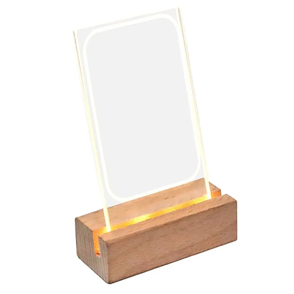 Acrylic LED Light 3 inch Art Frame Transparent Photo Frame Instant Camera Photo Table for Fujifilm Mini Desktop Decoration