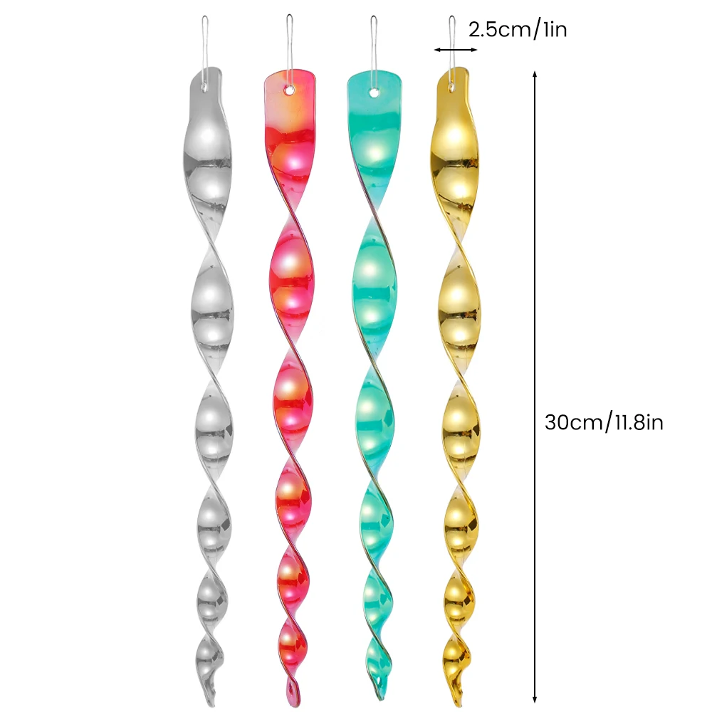 10 szt. Pręty odblaskowe dla ptaków 30cm odblaskowy pręt odstraszający ptaki ABS skręcający spiralny wiele kolorów dekoracyjny