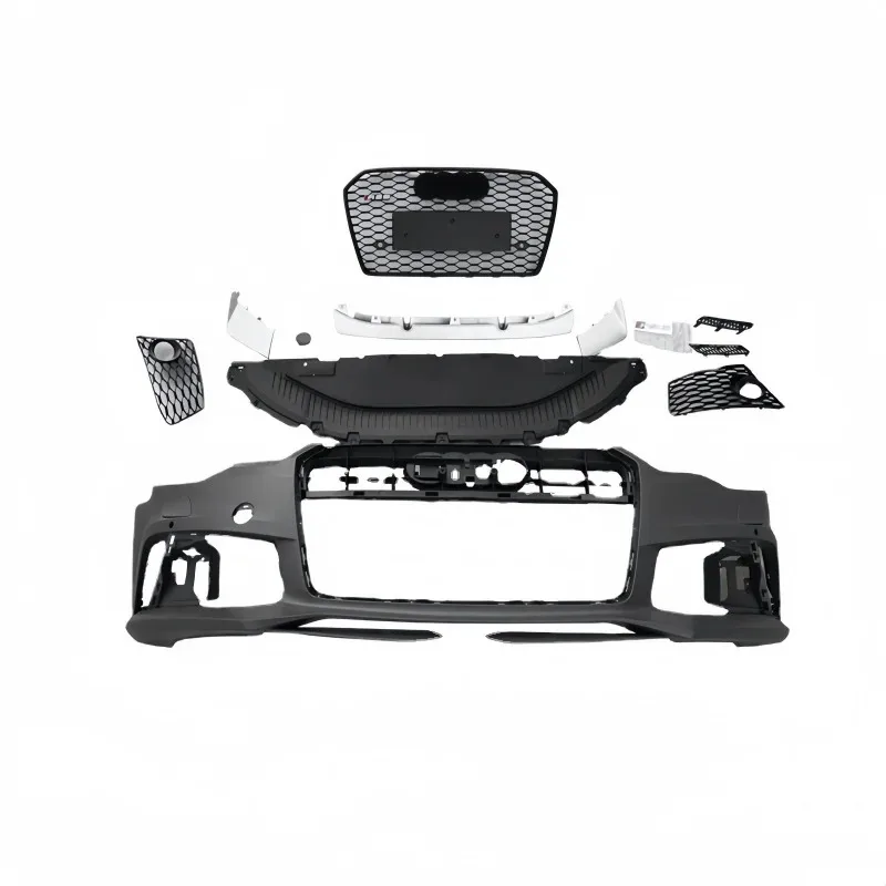 مناسبة لنماذج 12-15 A6L لتعديل وترقية المصد الأمامي RS6، ومجموعة هيكل حماية المصد الأمامي والخلفي. #6