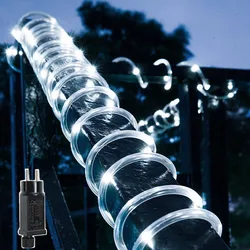 Guirnalda de luces LED impermeable para exteriores, guirnalda de luces de hadas navideñas de 8 modos para jardín, fiesta, boda, decoración de Año Nuevo, 200/300led
