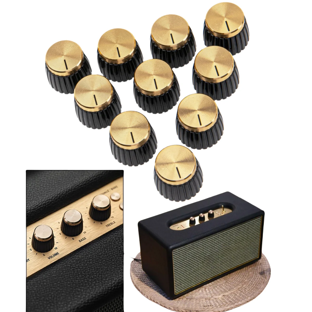 Miwayer 5/10/20 Peças Botões de Potenciômetro 6.35MM para Amplificador de Guitarra e Pedal de Guitarra Elétrica