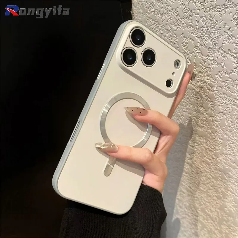 

Simple Magnetic Phone Case For Tecno Spark 20 20C Pro Go 2 2S 1 2025 2024 2023 Pop 10 9 8 7 Pro Wireless Charging Cool Cover