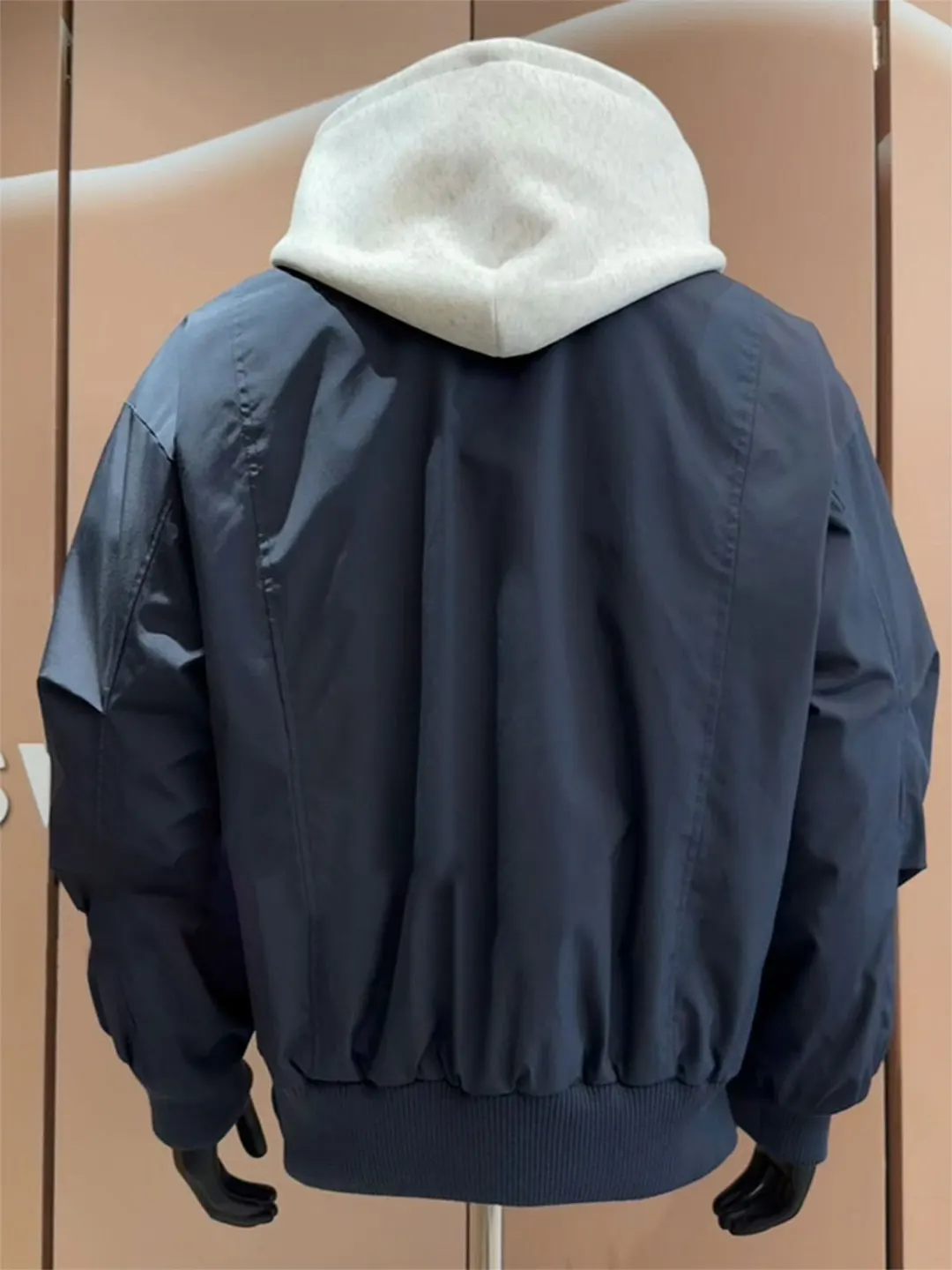 

Мужская куртка-бомбер Ma Pilot в королевском синем цвете, широкая, с воротником-стойкой, для осени, уличный стиль, полиэстер...