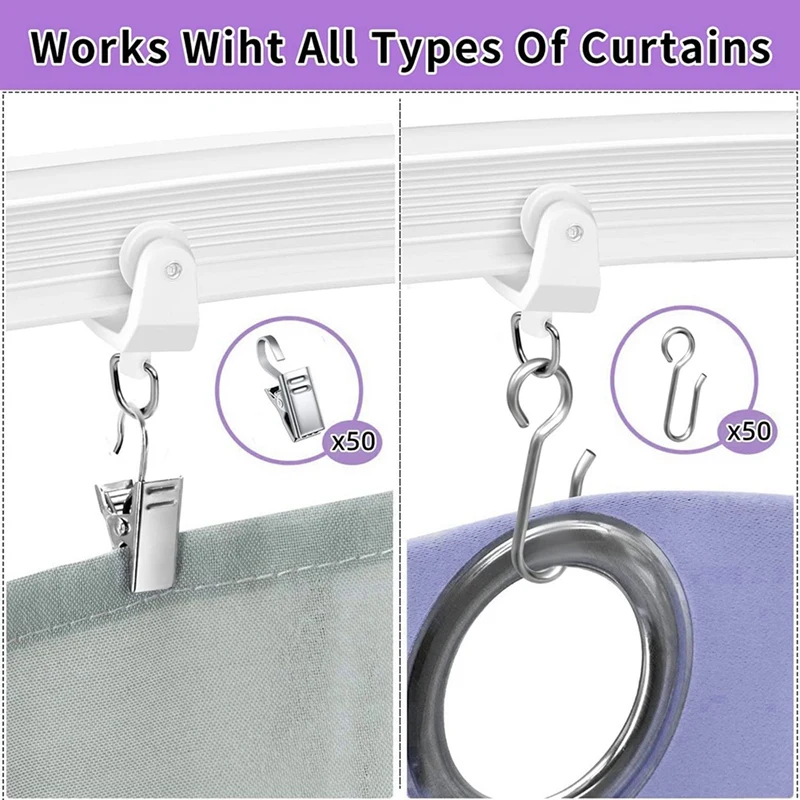 Hot 2X Flexible Bendable Ceiling Curtain Track, Ceiling Mount For Curtain Rail, Room Divider Ceiling Track 9.8FT