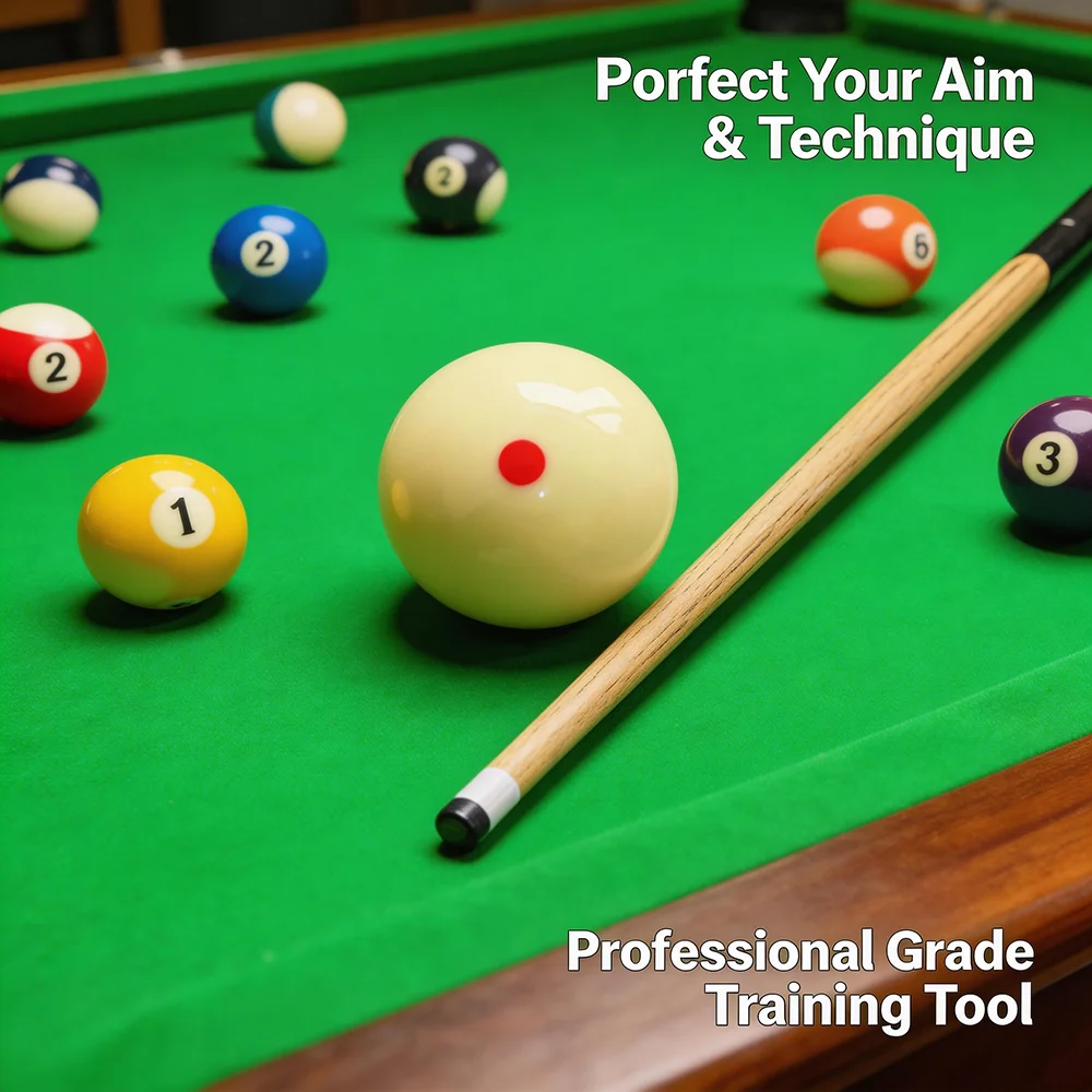 Standard Billiards Training Ball, 57.2mm, 6-Point Blue/Red