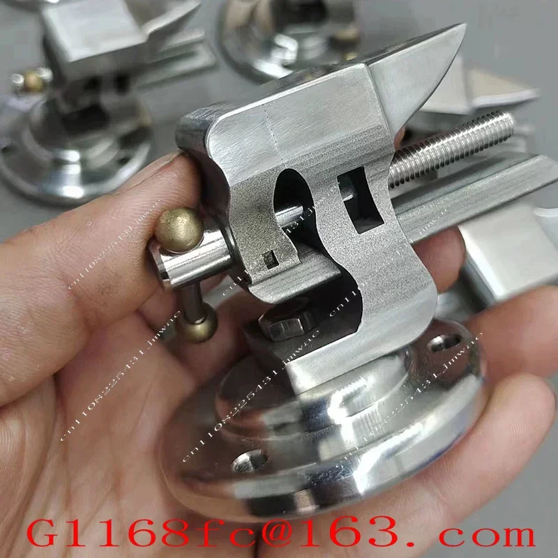 304 Stainless Steel Bench Pliers With anvil 1 Inch Adjustable Desktop Clamp with Swivel Base DIY Handmade Watch Repair Tool