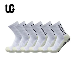 UGUPGRADE-Calcetines deportivos antideslizantes para hombre, medias de algodón con agarre, 6 pares por lote