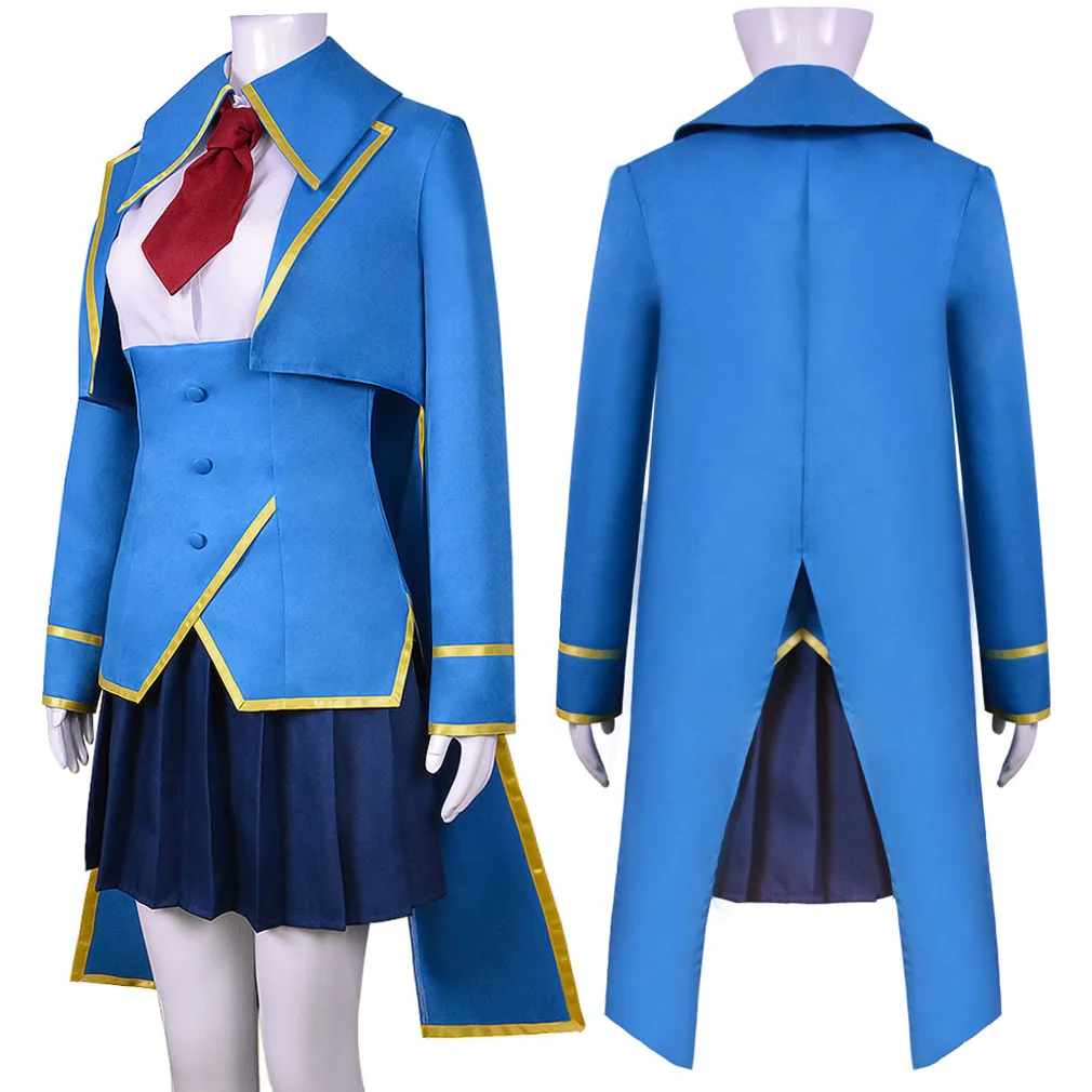 Kinsou No Vermeil Kudelfate Lilia Cosplay Costume Blue School Uniform Coat Skirts Vermeil In Gold Goldfilled Alto Women