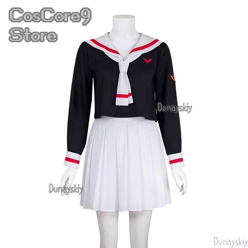 

Dunayskiy Аниме Cardcaptor Sakura Косплей 코스프레 Kinomoto Sakura Li Syaoran Школьная форма Платье Хэллоуин 코스프레