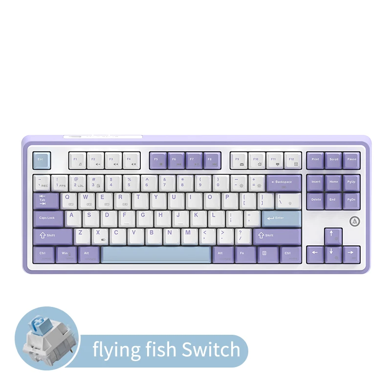 Teclado mecánico AJAZZ AK870, inalámbrico de 3 modos, pantalla TFT intercambiable en caliente, 87 teclas (con extractor de teclas)