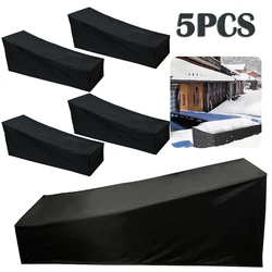 5PCS/1PCS Sun Lounger Cover Outdoor Garden Sunbed Cover Patio Lounge Chair Recliner Protective Cover Furniture Waterproof Cover