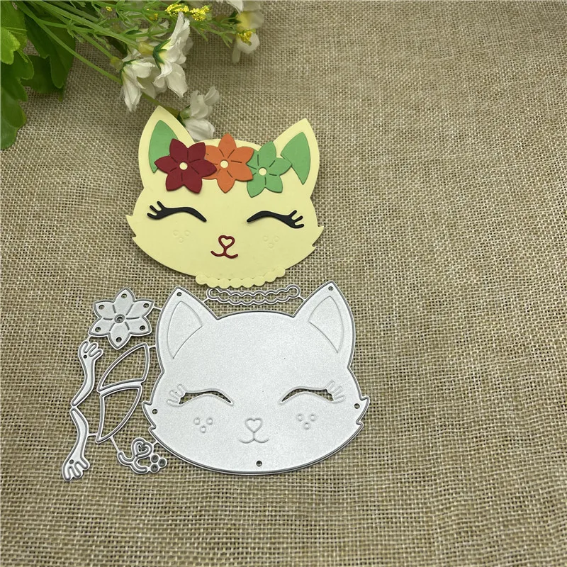 Cat rocker frame Metal cutting dies  mold Round hole label tag Scrapbook paper craft knife mould blade punch stencils dies