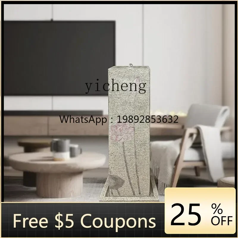 

BJ indoor square column floor-to-ceiling flowing water ornament living room entrance lucky transfer