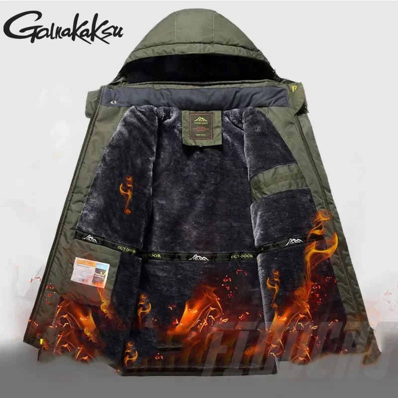 Imagem -06 - Cabolsas de Pesca Impermeáveis para Homens Cabolsas de lã Quente Roupas Grossas ao ar Livre Novo Inverno e Outono M-9xl