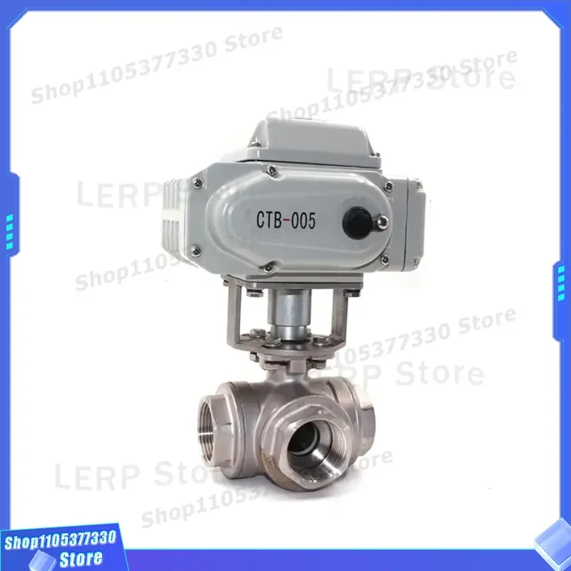 Stainless Steel Electric Three Way Valve Flow Control Water Solenoid Valve for Industrial Pipeline System Automation High