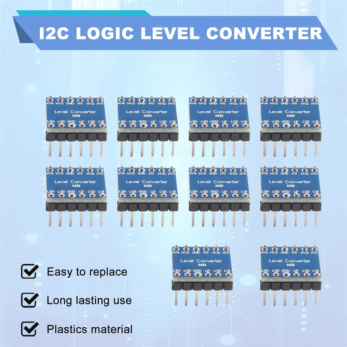 X62A_10 Stück 4-Kanal IIC I2C Logic Level Converter Bidirektionales Modul