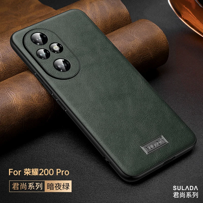 Luxury PU Leather Cover For HONOR 200 FOR HONOR 200 PRO Case Skin Friendly back cover shockproof bumper funda FOR HONOR 200 PRO