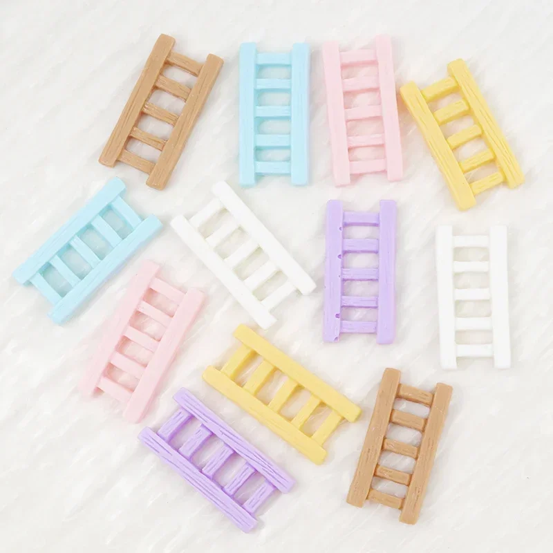 10/100PCS Shiny Ladder Series Resin Flatback Cabochons for Hairpin Scrapbooking DIY Hair Clips Craft Decoration Accessories