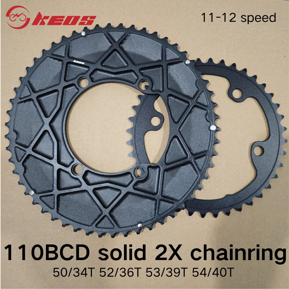 

KEOS 110BCD Sealed Shift Disc Ultra-Lightweight Road Bike Chainring Compatible with 105 UT DA R7100/8100/9200/7000 Series