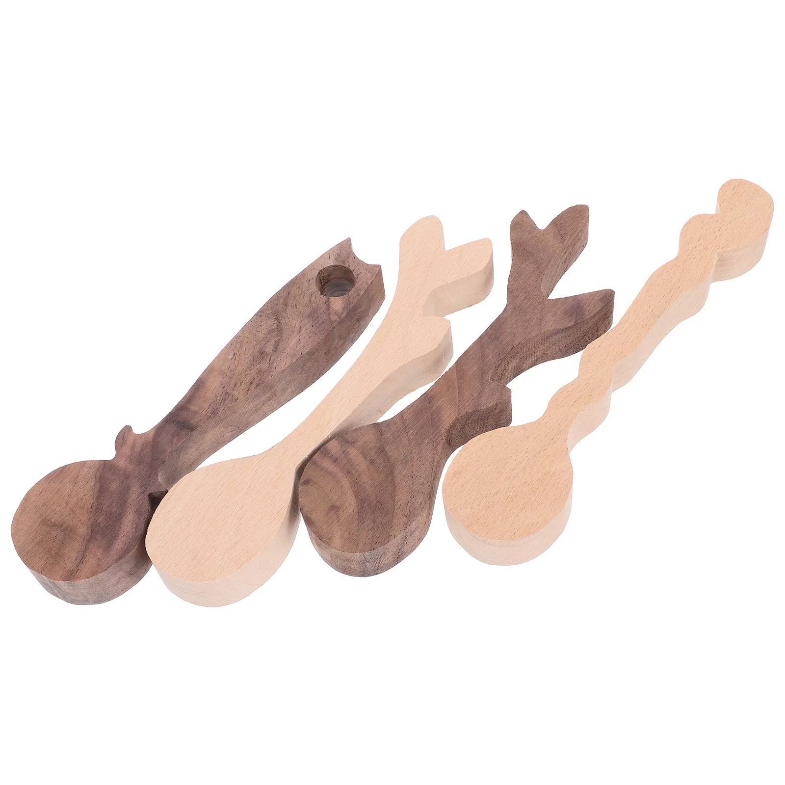 

4Pcs Spoon Carving Wood Blanks Unfinished DIY Wooden Spoon Blanks Kit for Woodcarving Craft Hobbyist Beginners