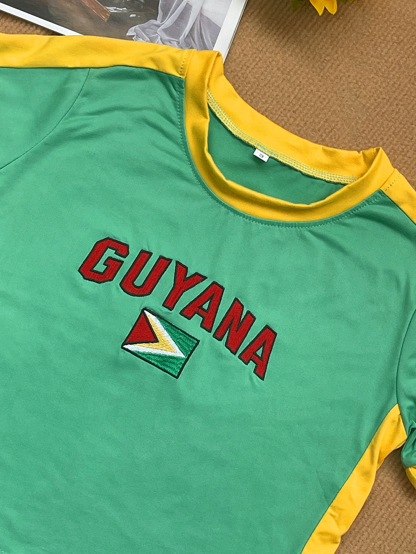 Vintage Letters Borduurwerk T-Shirt Mode Hiphop Korte Mouw Tees Y 2K Straat Katoenen O-hals Crop Tops Patchwork Dames Korset