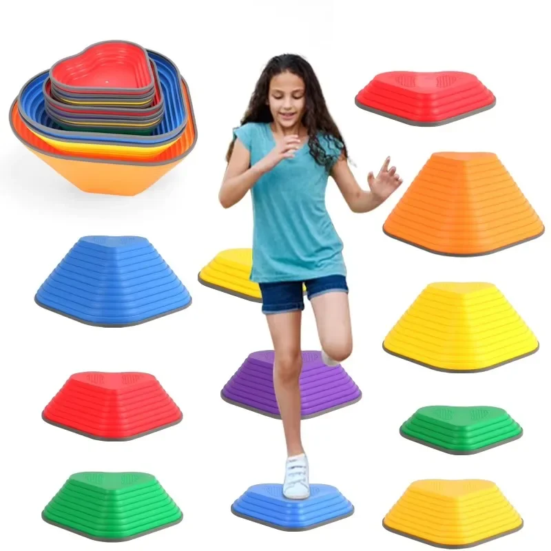 Indoor toy balance training equipment 11-piece set Gymnastics stepping stone mold for autistic children