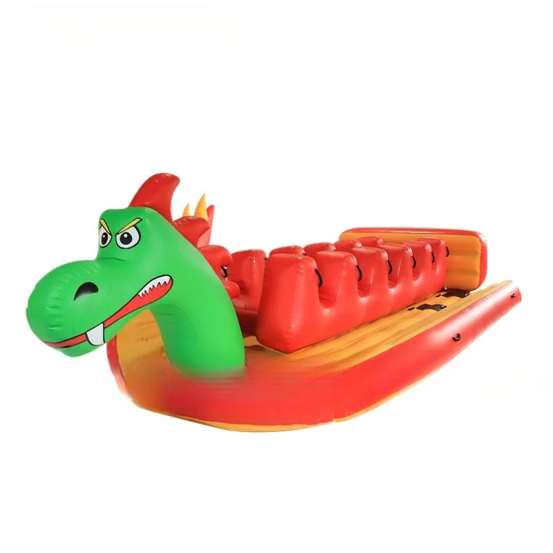 

Надувной слайдер для водной лодки-дракона из ПВХ, морской монстр, надувная лодка-банан, гидроцикл, буксирный трос, водные виды спорта на море