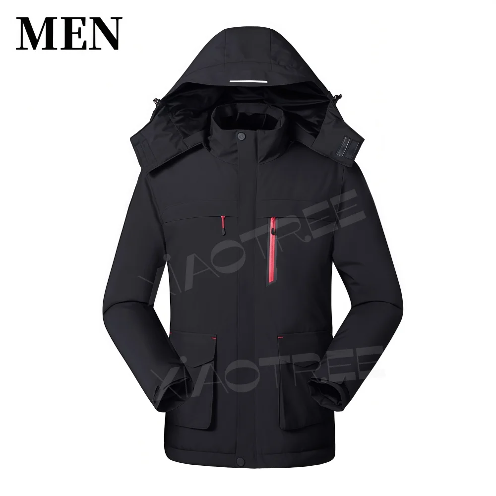 سترة التدفئة في الهواء الطلق 3 منطقة سترات التدفئة الذكية معطف دافئ الشتاء الملابس الحرارية معطف التدفئة في الهواء الطلق التزلج والتخييم #6