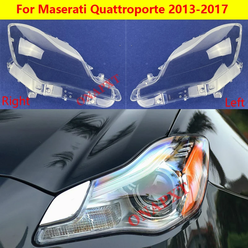 

Car Light Caps Lampshade Front Headlight Cover Glass Lens Shell Transparent Cover For Maserati Quattroporte 2013-2017