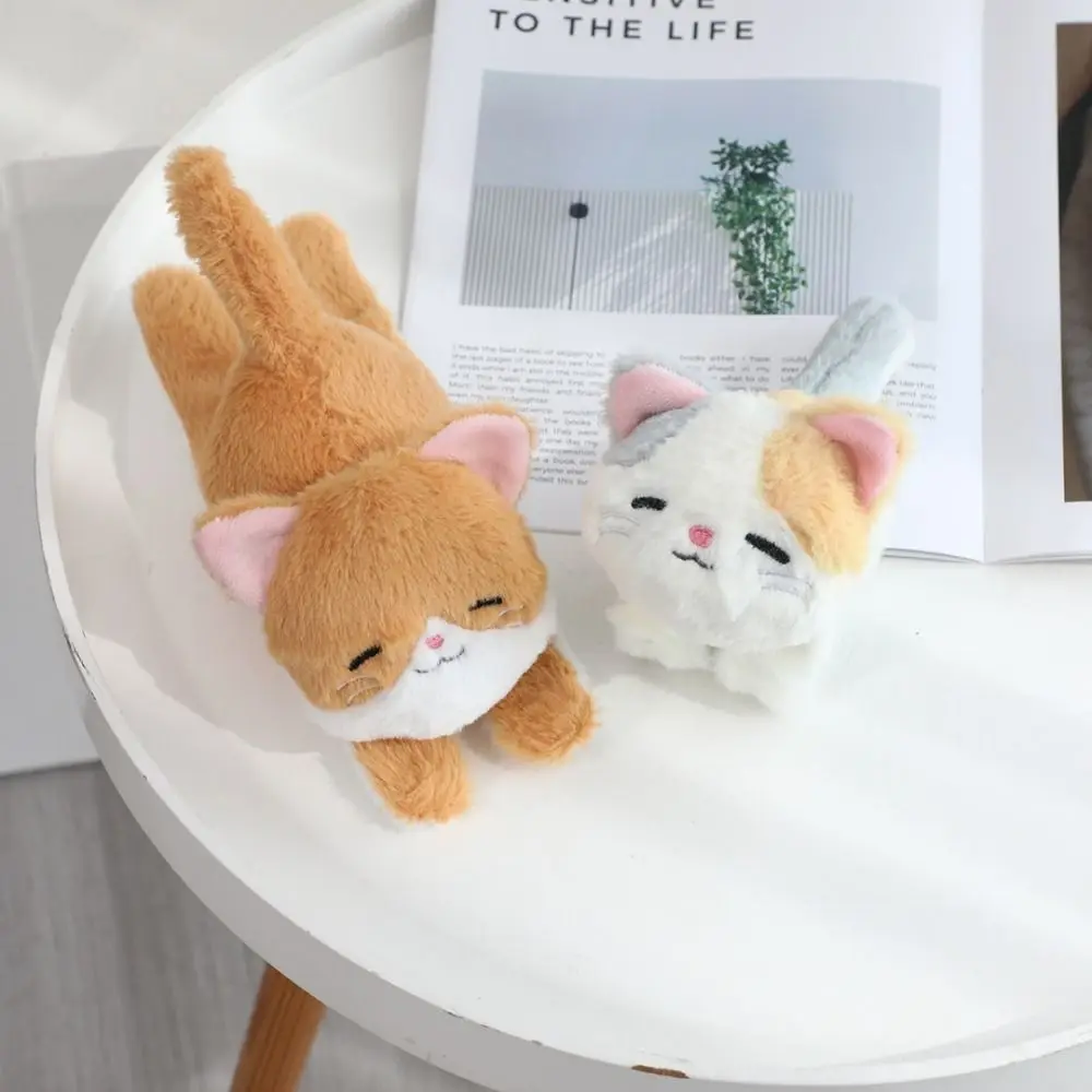 Simulation Katze Plüsch Slap Armband Lächeln Handgelenk Stil Plüsch Puppe Slap Armband mit Schwanz Nette Katze Plüsch Handgelenk Band Geburtstag Geschenk