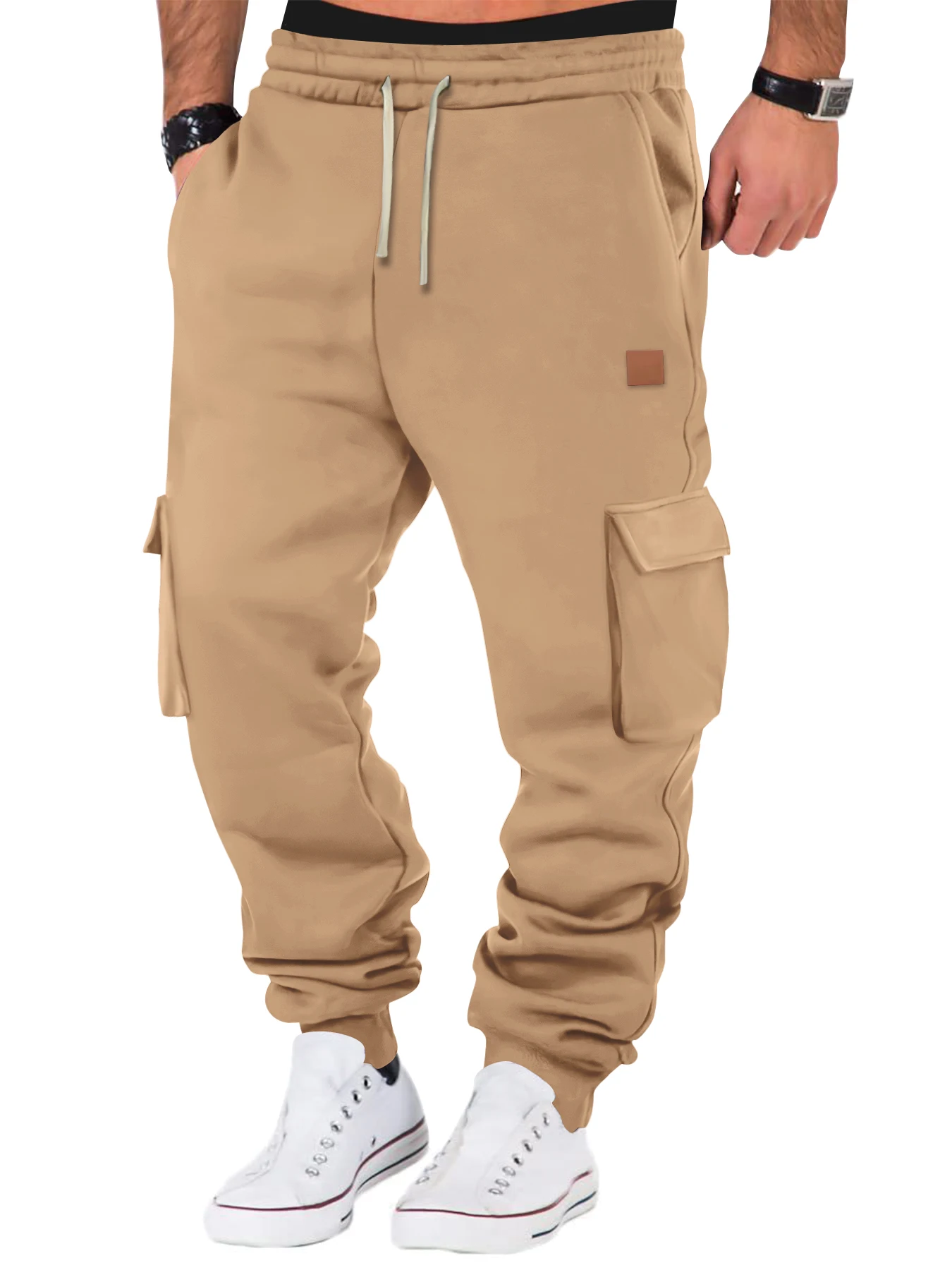 Men's Cargo Pants Joggers Workout Cargo Pants Comfortable and Breathable Outdoor Casual Wearable Running Cycling Multi-Pocket