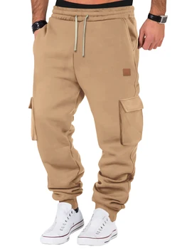 Pantalones cargo para hombre, pantalones cargo para correr, pantalones cargo de entrenamiento, cómodos y transpirables, para exteriores, informales, usables, para correr, ciclismo, con múltiples bolsillos