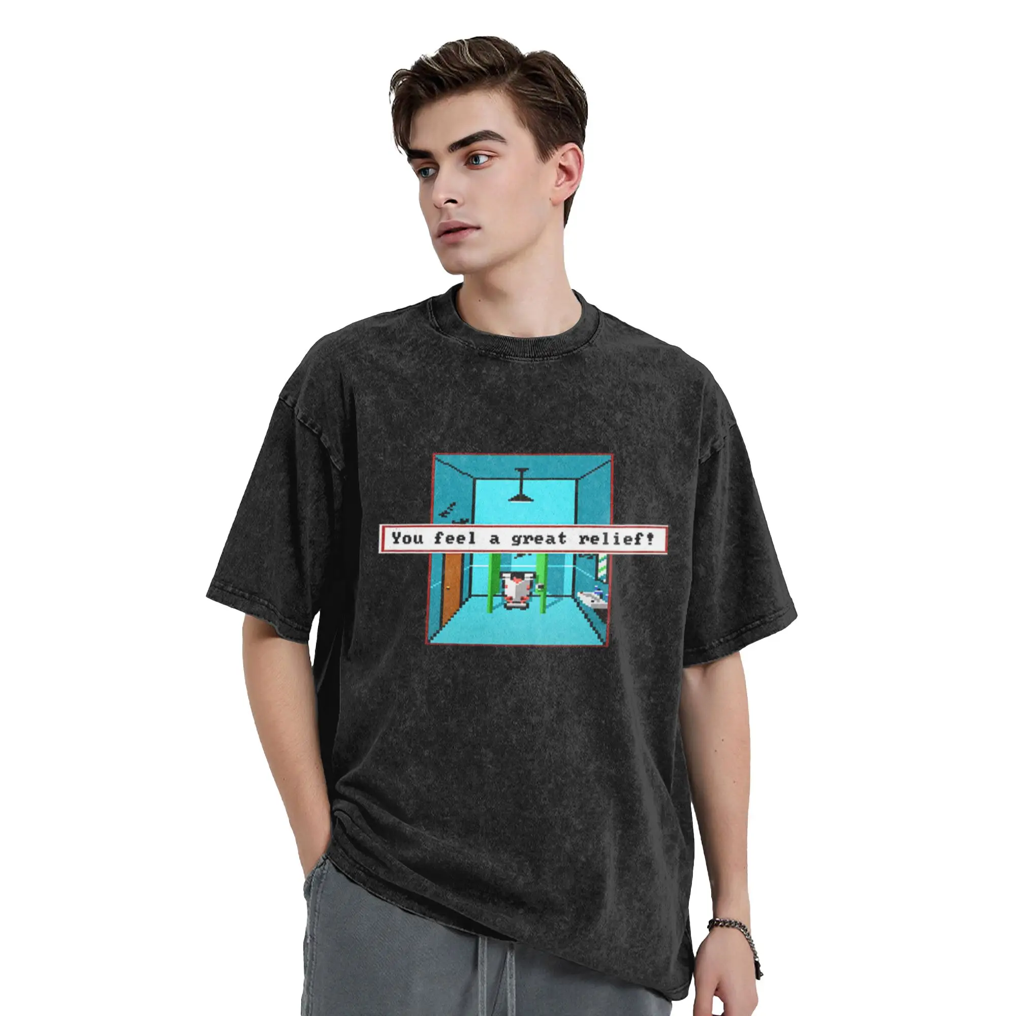Leisure Suit Larry - toilet scene Unique Stylish A Vintage Oversized Cotton Unisex T-Shirts