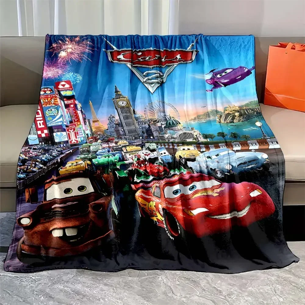 6 Sizes Disney Anime Cars Plush King Size Blanket on Bed / Sofa / Plane Flat Sheet Bedding Soft Throw Blanket Christmas Gift