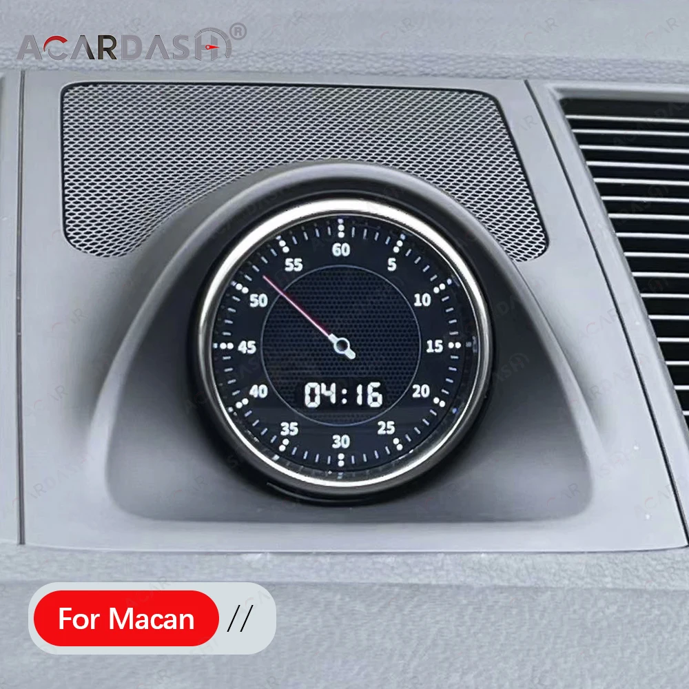 ACARDASH Digital LCD Relógio Central Cronômetro Bússola para Porsche Panamera 970 971 Cayenne e Macan com Mostrador Multi Style