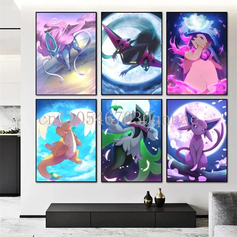 

Japanese Anime Pokemon Pikachu Poster Picture Canvas Paintings for Fashion Home Room Wall Decor Mural Christmas Children Gift