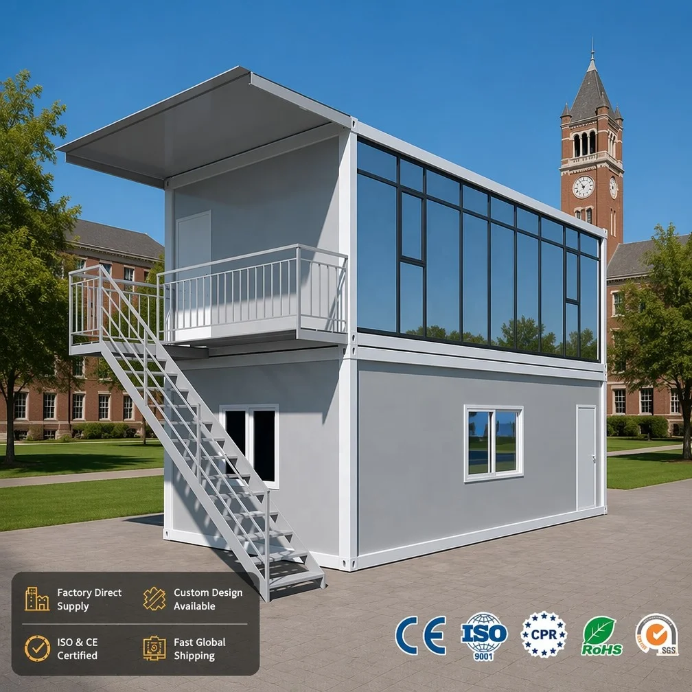 Container Modular House Steel Structure - Prefab Flat Pack Moveable Building for Office/Home