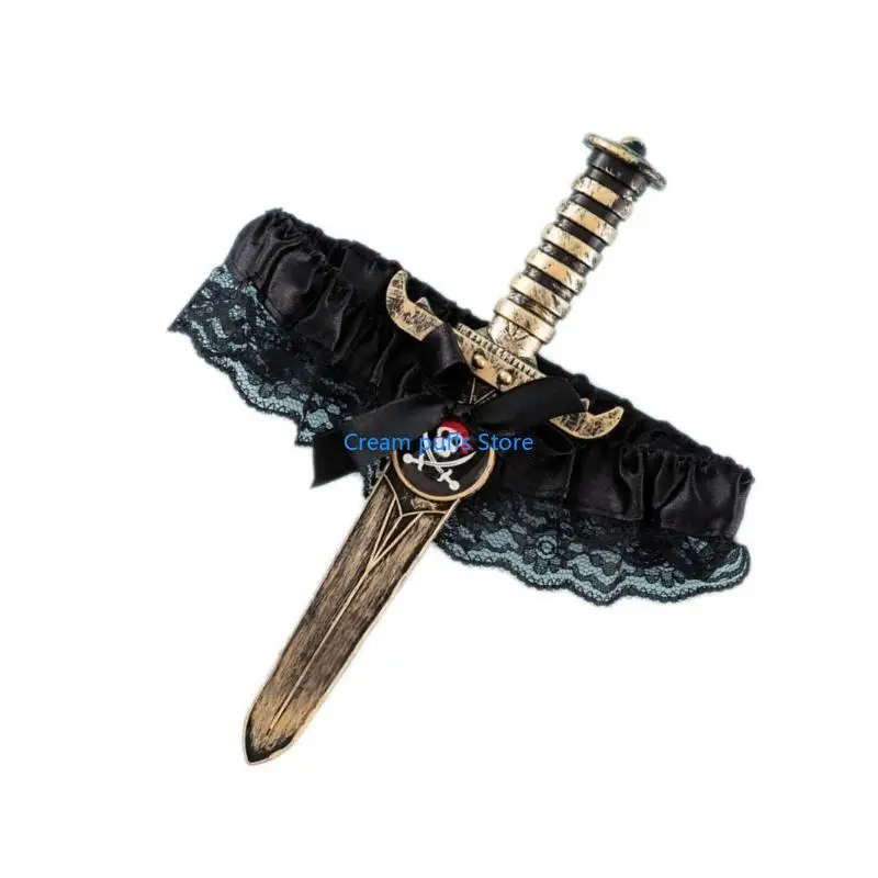 50LE BOWKNOT حزام الرباط للنساء حزام الرباط الفخذين لحفلات COSPLAY Party ملهى ليدي سيدة ديكورز #3