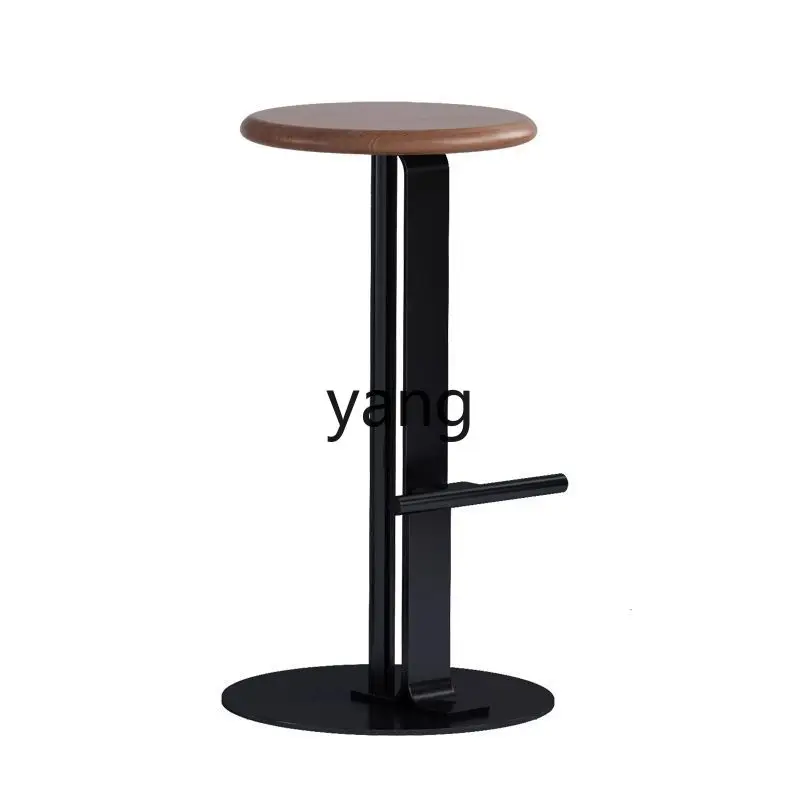 

LZR bar chair household solid wood bar stool high stool