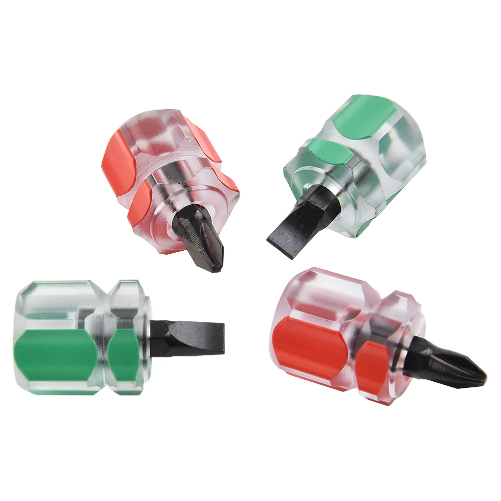 4Pcs Mini Small Portable Radish Head Screw Driver Transparent Handle Repair Hand Tools Precision Car Repair Screwdriver Kit Set