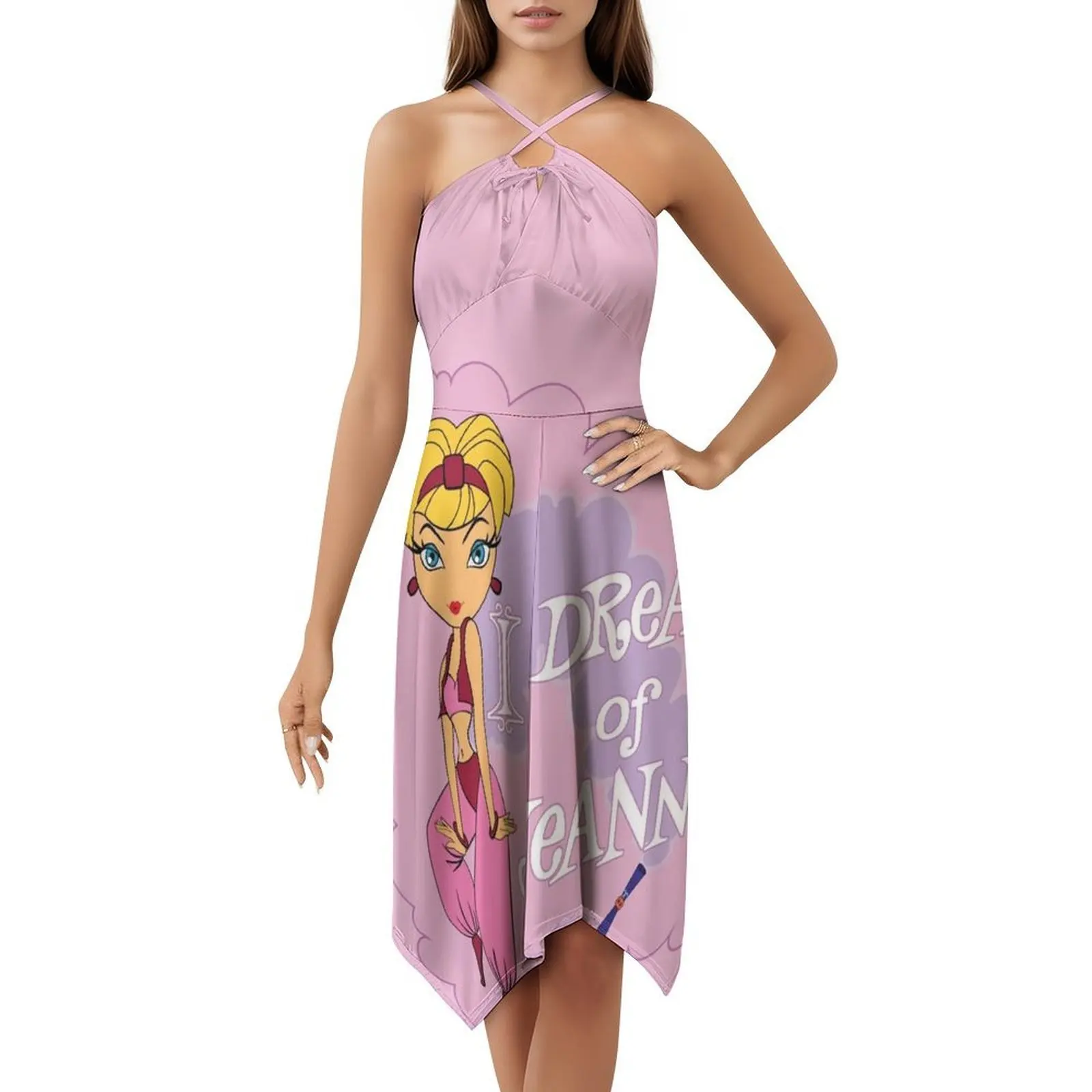 فستان حفلات I Dream Of Jeannie 4 للسيدات ملابس الشارع الشهير ملابس نادي مطبوعة عصرية للإناث Dream Jeannie Old Tv Series رائد الفضاء #5