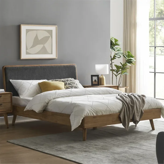 x−Oem Luxury Design Bed Bedroom Furniture Wood Metal Platform Dormitory Bed With Headboard&