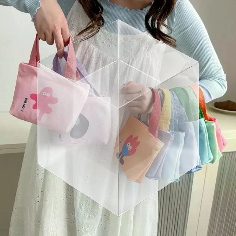 Mini Handbag Korean Style Durable Canvas Snack Bag Perfect for Women on the Go