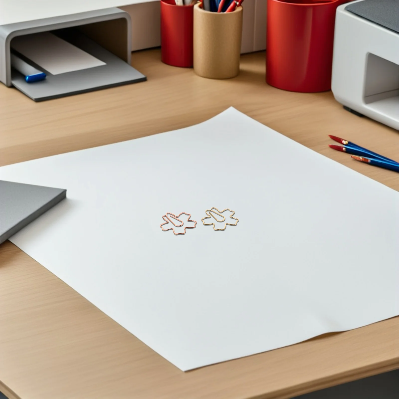 

60Pcs Metal Cherry Blossom Document Clips File Organizers for Tidy Desktops and Efficient Workflows Metal Clips Clamps