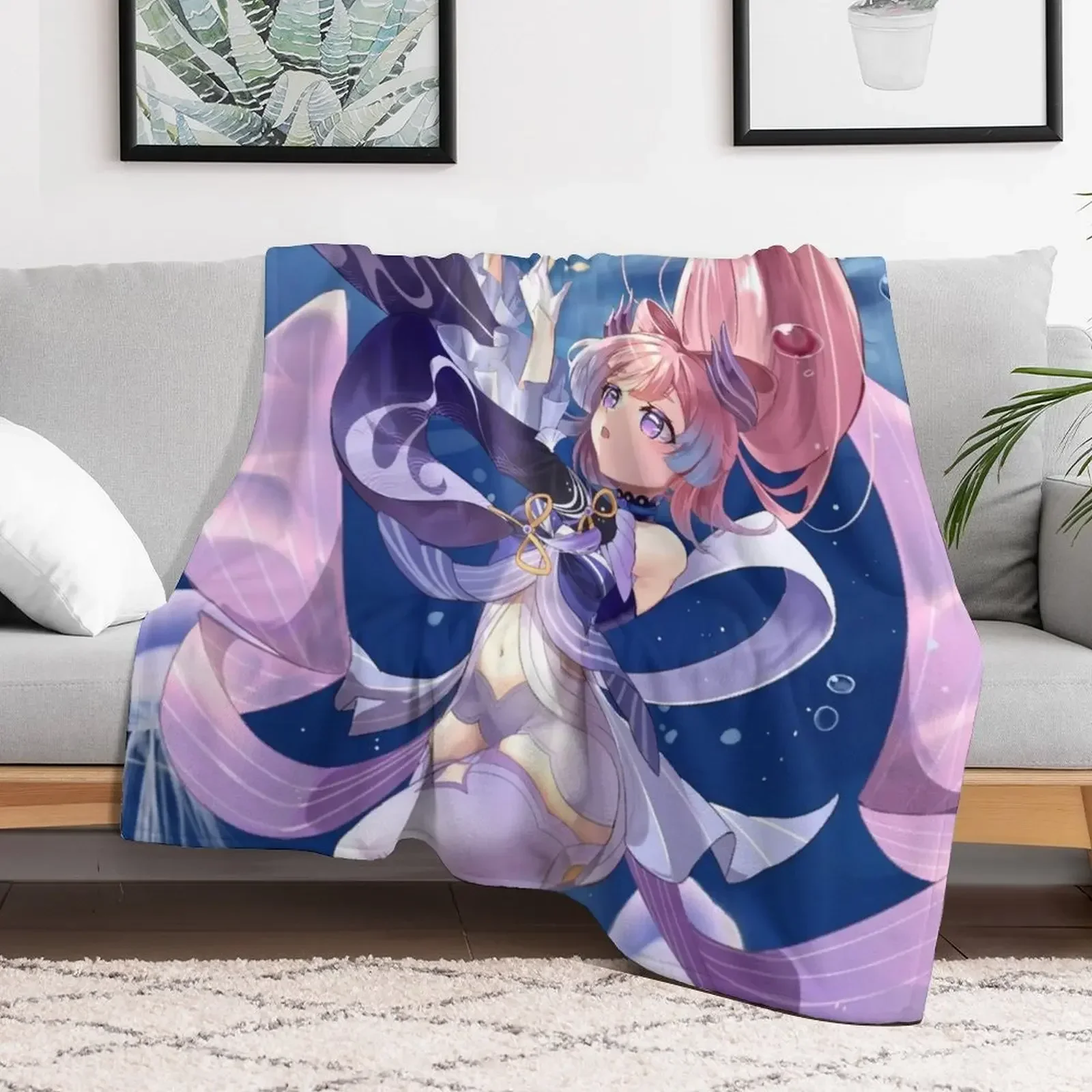 Sangonomiya Kokomi Throw Blanket Giant Sofa Soft Beds Blankets