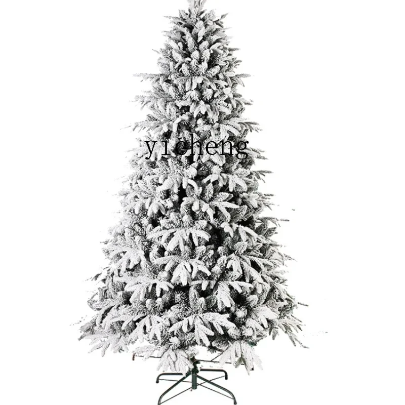 

ZC simulation white Christmas tree flocking snow scene snow decoration home DIY Christmas