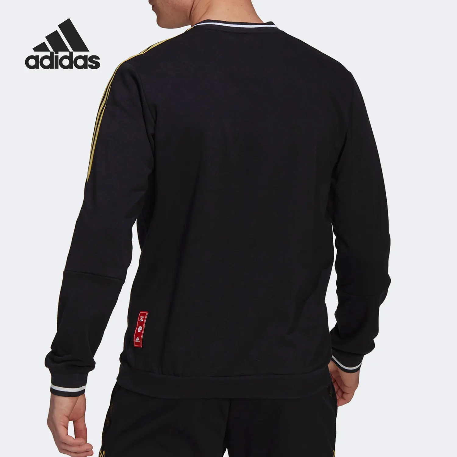 أديداس الرسمية حقيقية الرجال عارضة محبوك البلوز مريح جولة الرقبة البلوز GK8599 #3